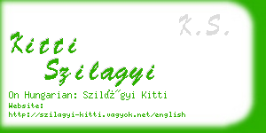 kitti szilagyi business card
